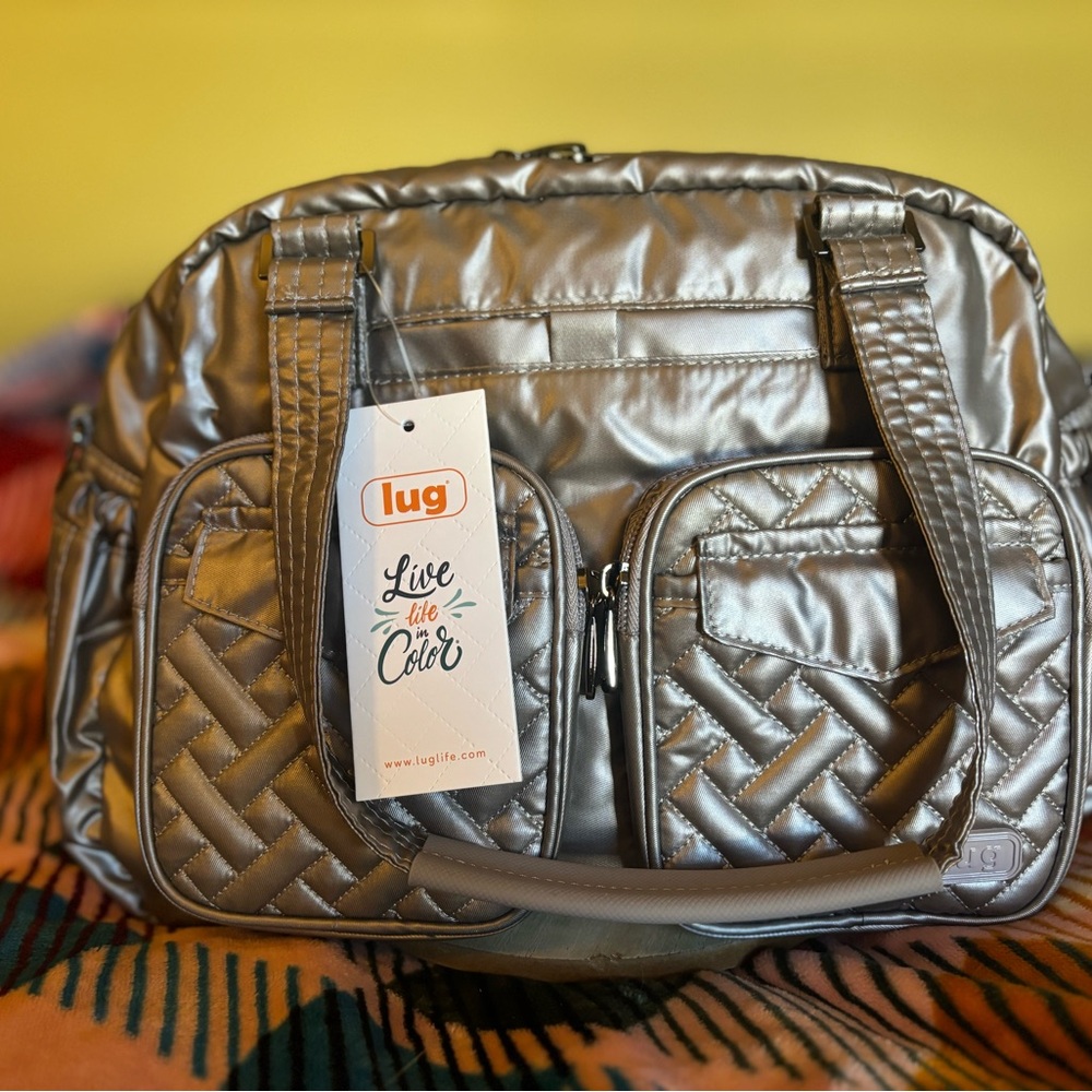 Lug Women's Silver Quilted Bag